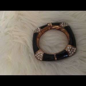 Vintage Black Gold cuff bracelet